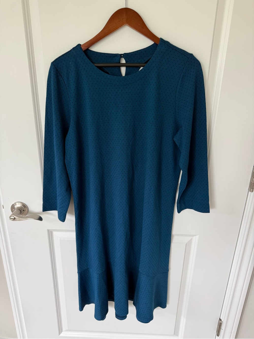 J. Jill Dot Print Ponte Dress Size Large NWT